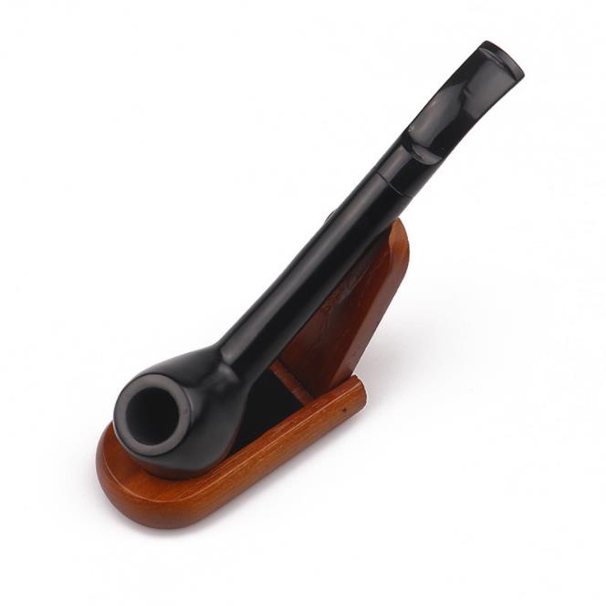 

Acrylic curved handle cigarette holder for 159mm ebony pipe