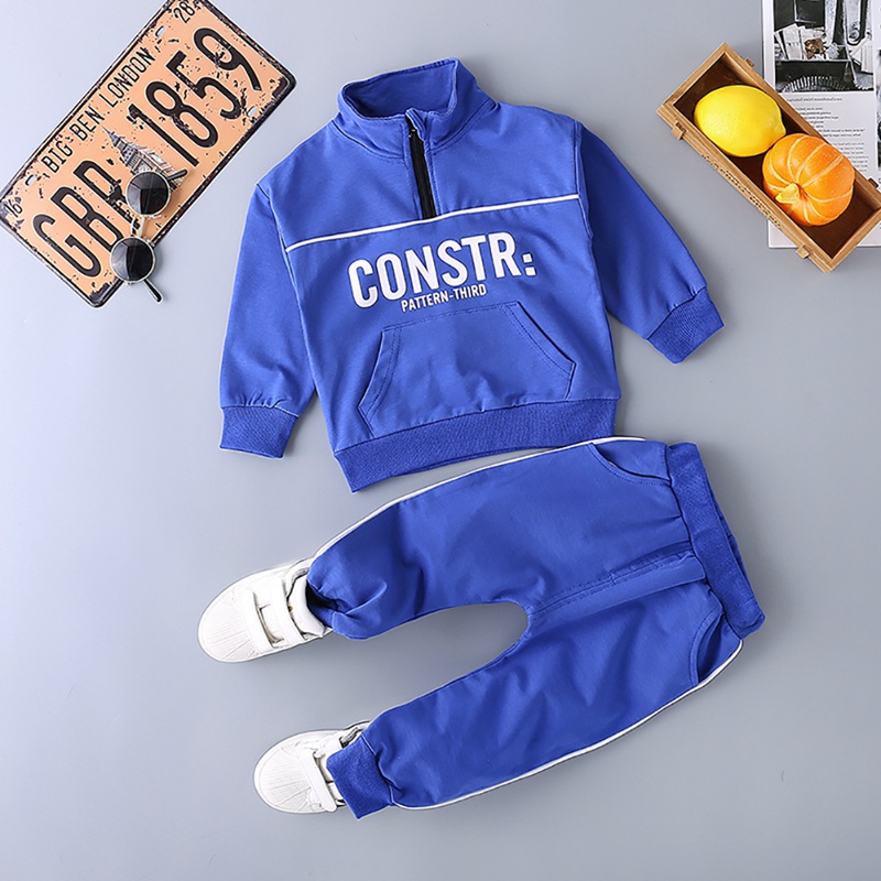 

Autumn Baby Clothes Set 1Y-4Y Boys Girls Suit Long Sleeve Letter Print Sweatshirt Tops+Pants Trouser 2Pcs Costume Set 3 Colors, Beige