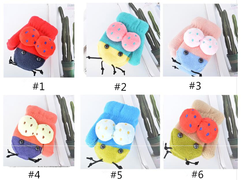 

Baby Winter Cartoon Warm Mittens Boys Girls Warm Cartoon Knitted Gloves Outdoor Gifts for Kids LY 001, #1