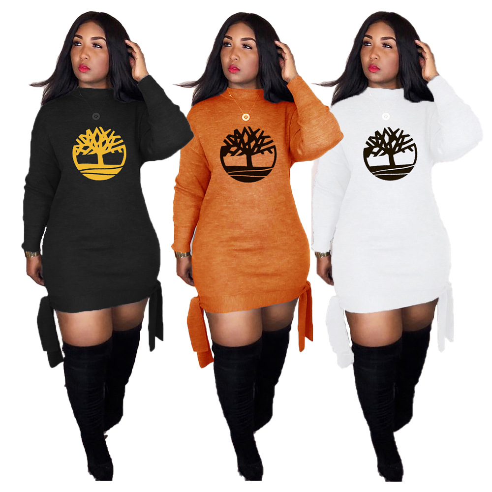 39L076 women longs leeve skirt Mid-Calf dress strapless bodycon solid color stylish style one-piece dress fashion skirt