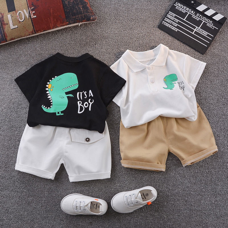 

Kids Designer Clothing Sets Summer Fashing Clothes Suits Polos + Shorts Two Pieces Boys Children Fashion Print Tshirts Child T-shirts Tees, White