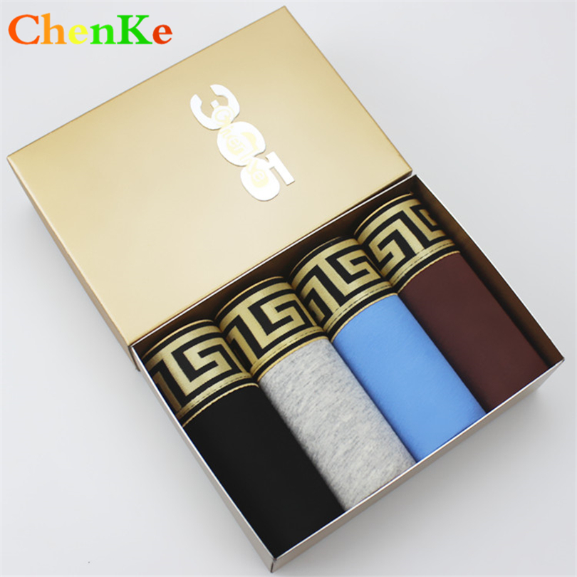

ChenKe Hot Sale Cotton Boxer Shorts Men Widening Gold Belt Heathy Underwear Brand Mens Boxers Male Panties 7 Colors Y200414, Black;white