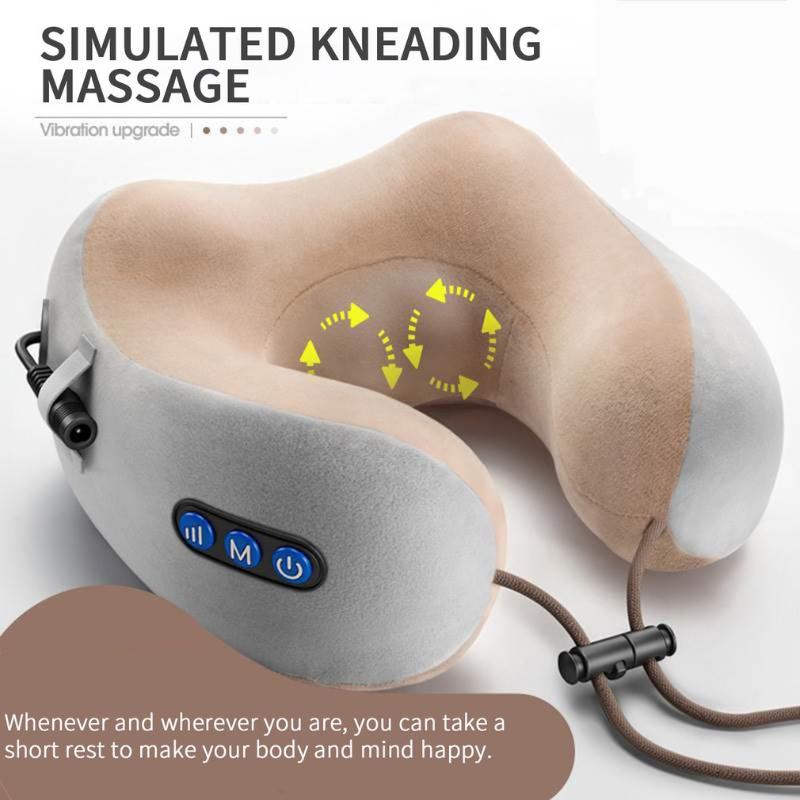 

U-shaped Multi-functional Pillow Massage Shoulder And Cervical Vertebrae Kneading Massager Health Care Relaxation Tool
