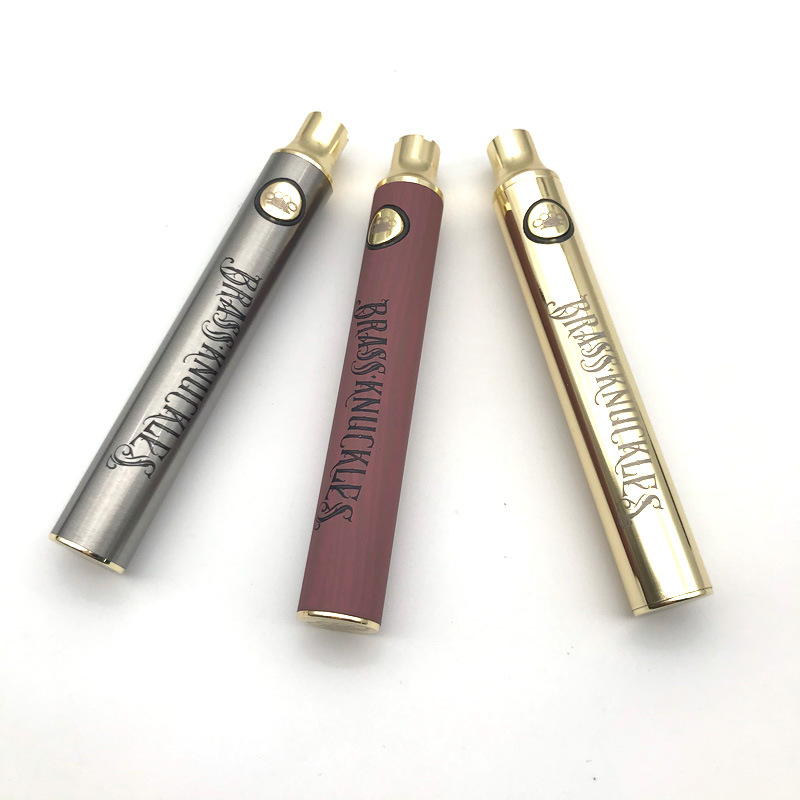 

Brass Knuckles Vape Pen Battery 650mAh 900mAh Variable Voltage Pens With USB Charger Preheating 510 Thread Battery sigaretta elettronica