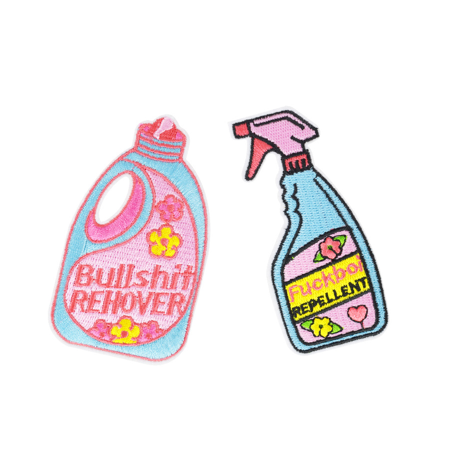 

1 PCS Daily Cleaner Patches Badges for Clothing Iron Embroidered Patch Applique Iron on Patches Sewing Accessories for Clothes