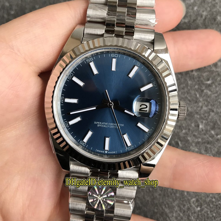 

V3 Upgrade version ARF 904L Steel Fluted Bezel DateJust 41mm 126334 ETA 2824 Automatic Mens Watch Blue Dial Jubilee Bracelet Sport Watches, Box