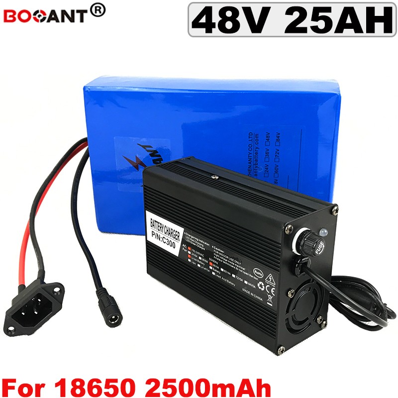 

48v 25Ah 1000w 2000W E-bike Lithium Battery Pack with 5A Charger Built in 50A BMS Electric Bicycle Battery 48v Free Shipping