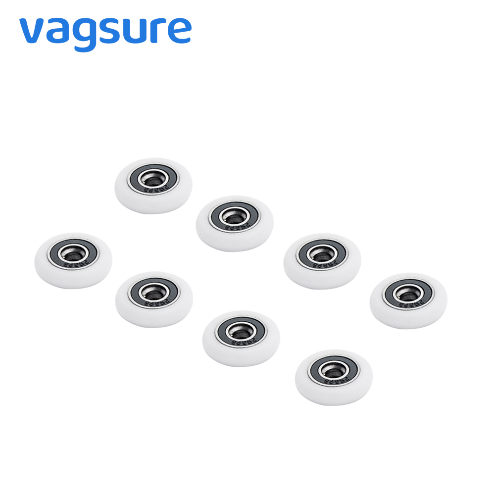 8pcs/lot Diameter 19mm/20mm/22mm/23mm/25mm/27mm Fasteners Bathroom Bearing Door Runner Sliding Shower Door Roller Pulley-image-469334343
