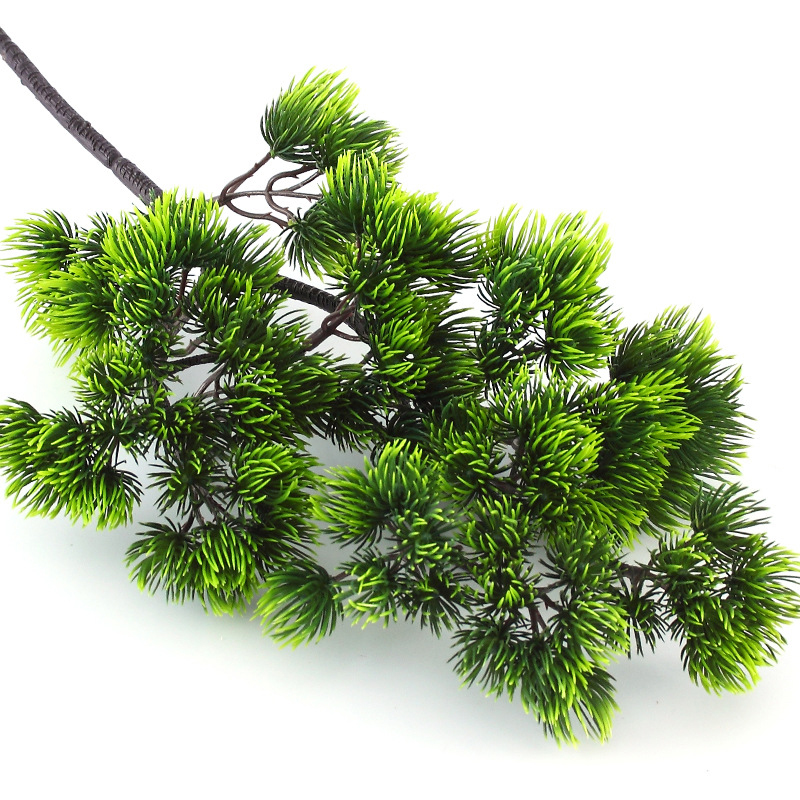 

1 Piece Decorative Plant Pine Branch Plastic Artificial Green Plants Fake Pine Branches For Home Office Deor 2CM, As pic
