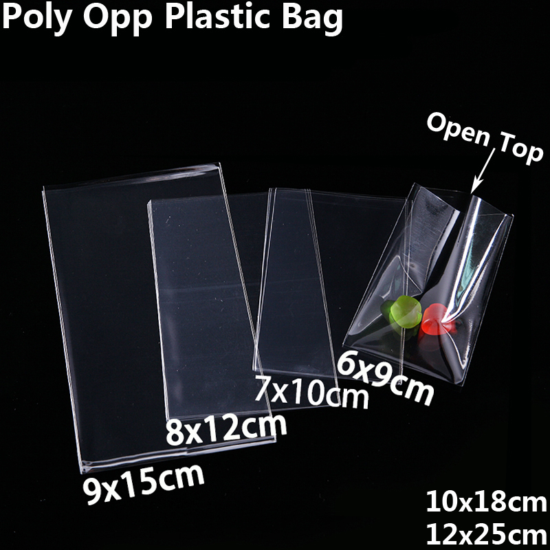 

Clear Open Top Plastic Bags for Cookie Candy Toy Jewelry Packaging Bag Christmas Birthday Party DIY Pouch Poly OPP Gift Bag