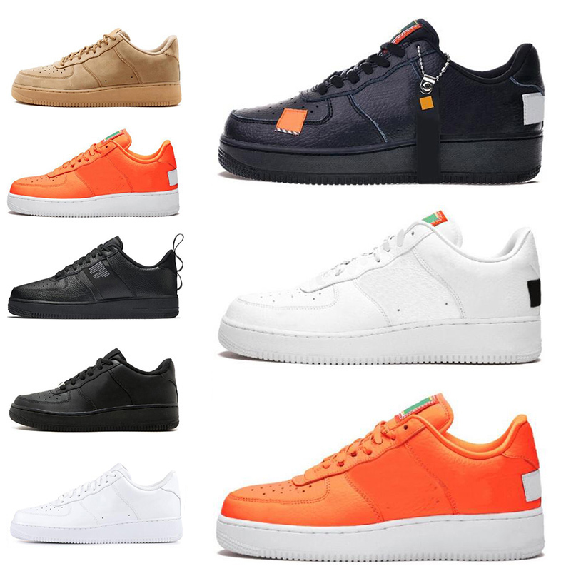 

2021 Classic utility Mens Womens Running Shoes all Black White Sports Skateboarding High Low Cut Wheat Brown Trainers Sneakers 36-45, Color 11