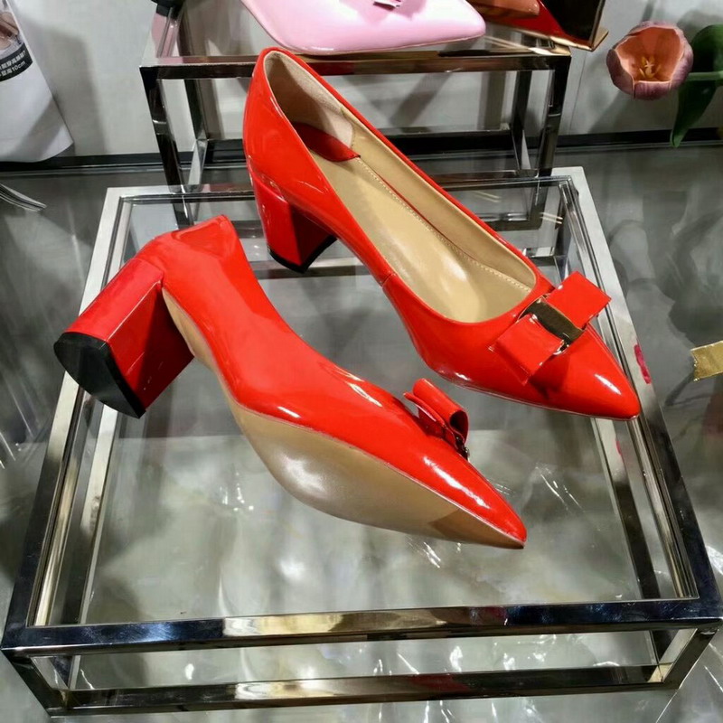 

New women comfortable work high heels,top quality patent leather with 5.5cm thick heels pumps wedding party dress shoes 35-40 free shipping, Black