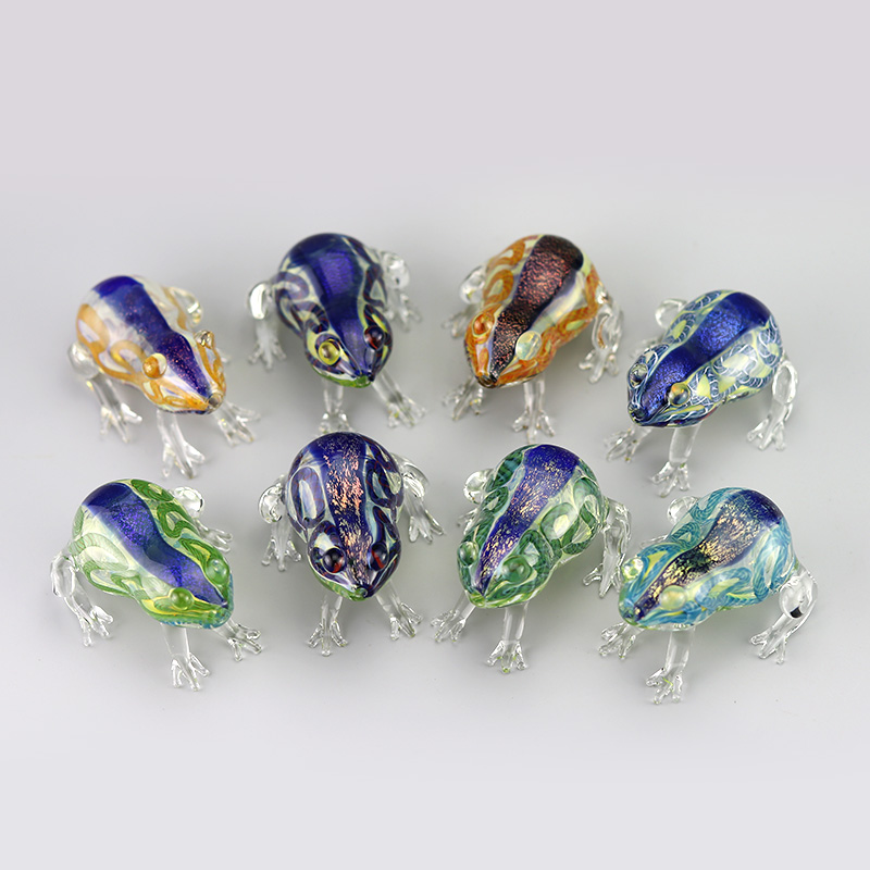 

Colorful frog toad clear glass pipe four legs tobacco tube pipes for Smoke
