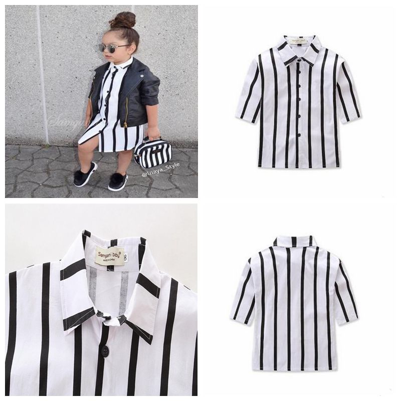 kids black dress white collar