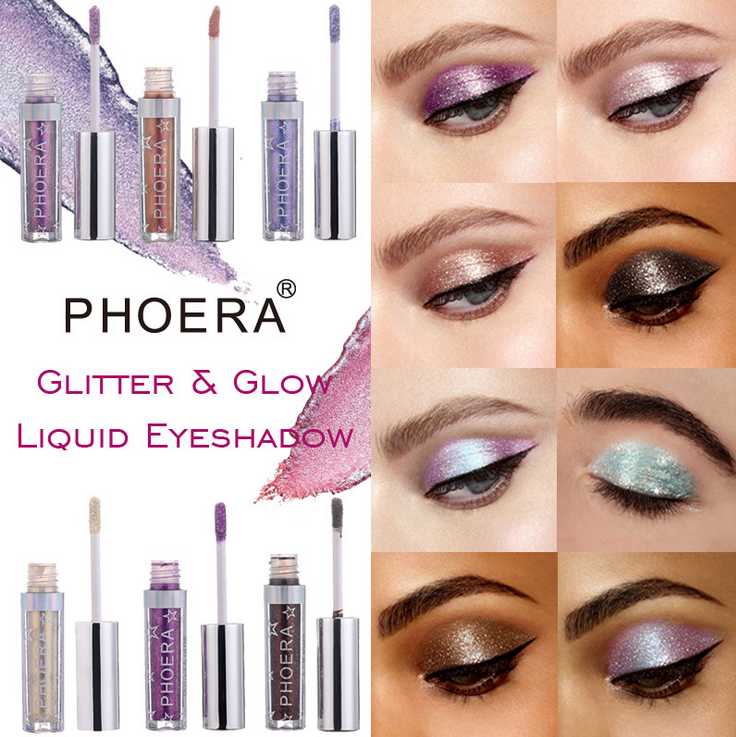 

Drop Ship Epack 2018 Makeup PHOERA 12 Colors Liquid Glitter Glow C Highlighter High Quality Free Dhip, Multi