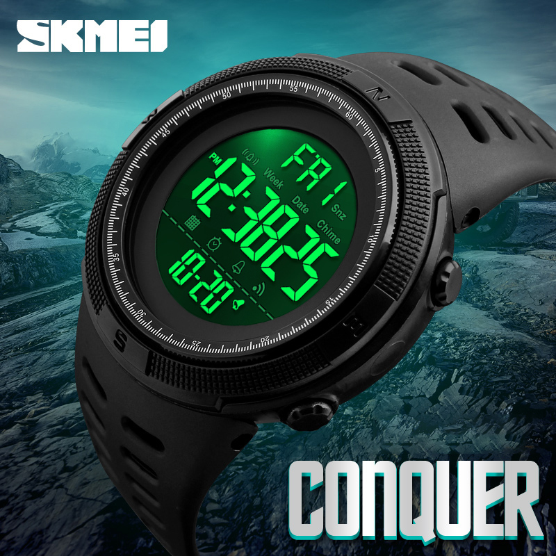 

SKMEI 1251 Waterproof LED Digital Watch Military Clock Sports Men's Watches Relogio Masculino For Man relojes para hombre LY191213, Black red