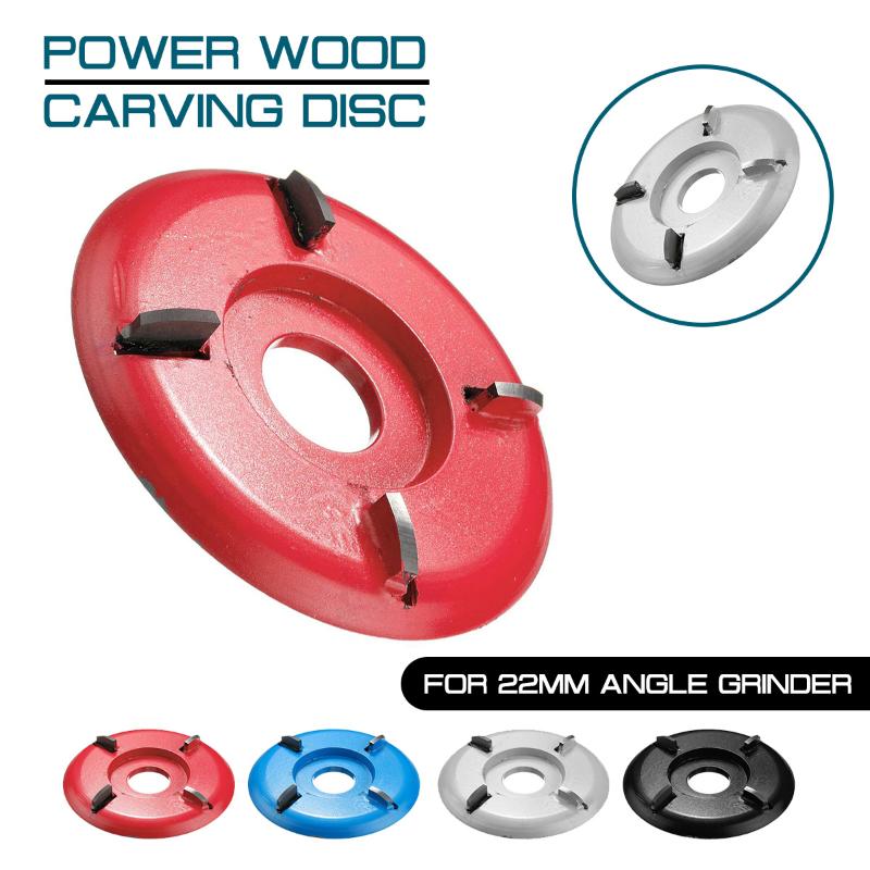 

90mm H22 Power Wood Carving Disc Milling Cutter Four-tooth Arc Woodworking Turbo Plane Disc Grinder For 22mm Angle Grinder Tool