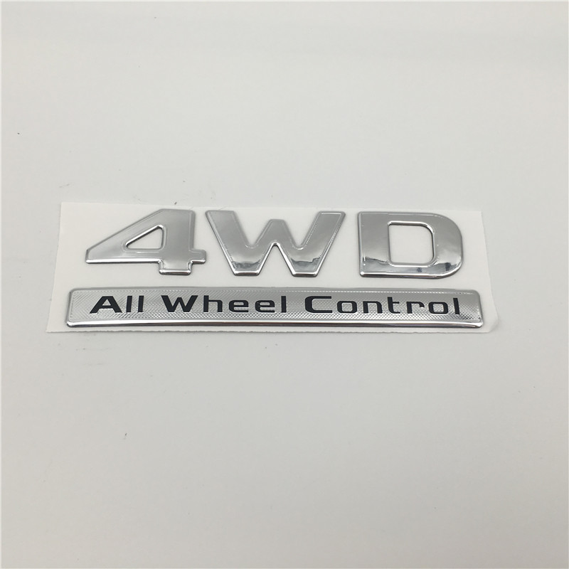 

4WD All Wheel Control logo Emblem Plate for Mitsubishi Pajero Sport 7410B292, Silver