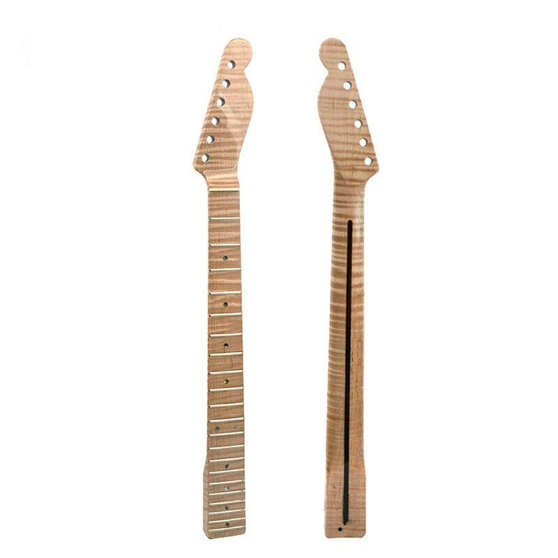 

21 Fret Flame Maple Guitar Neck Replacement For Fender Tele Telecaster Guitar p5