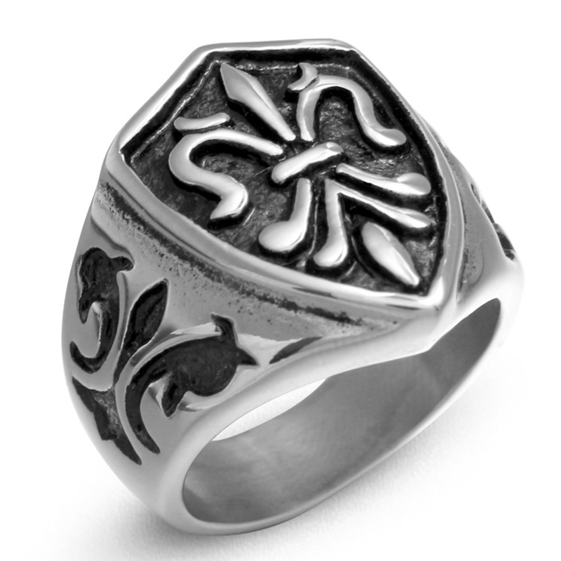 

Men Ring Gothic Magical Anchor 316 Stainless Steel Devil Biker Illuminati Ring for Male Vintage Punk Fashion Jewelry to Husband