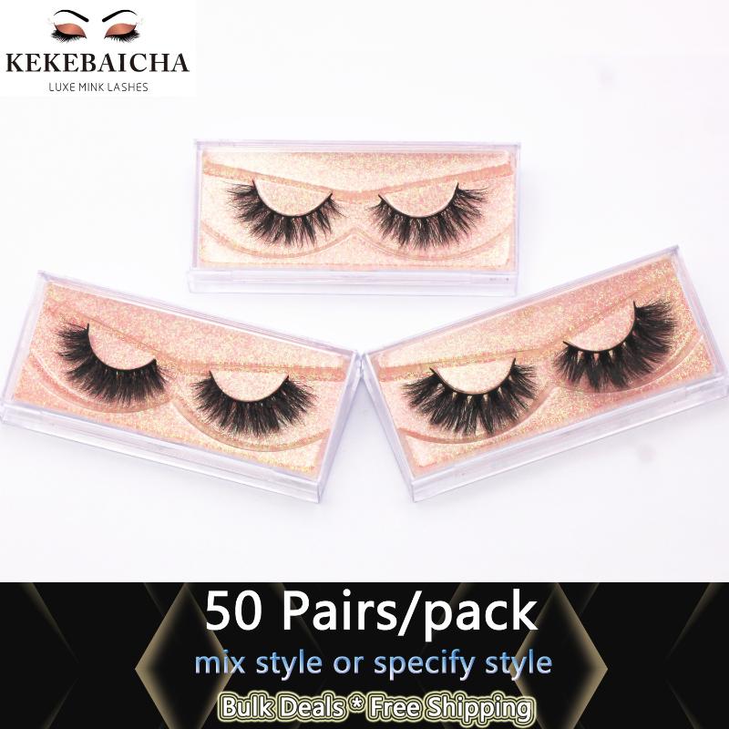 

50 Pairs 3D Mink Eyelashes Wholesale Lashes Cruelty Free Fluffy Mink Lashes Bulk Eyelashes 48 styles Long Lasting False Eyelash