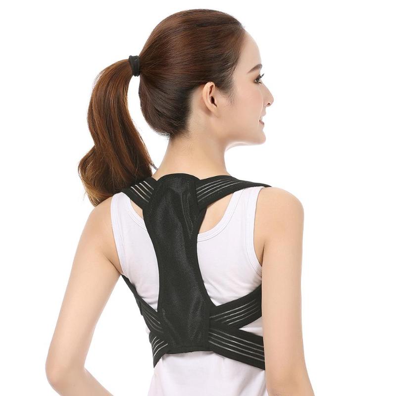 

Unisex Posture Corrector Back Posture Brace Clavicle Support Stop Slouching and Hunching Adjustable Back Trainer, Black