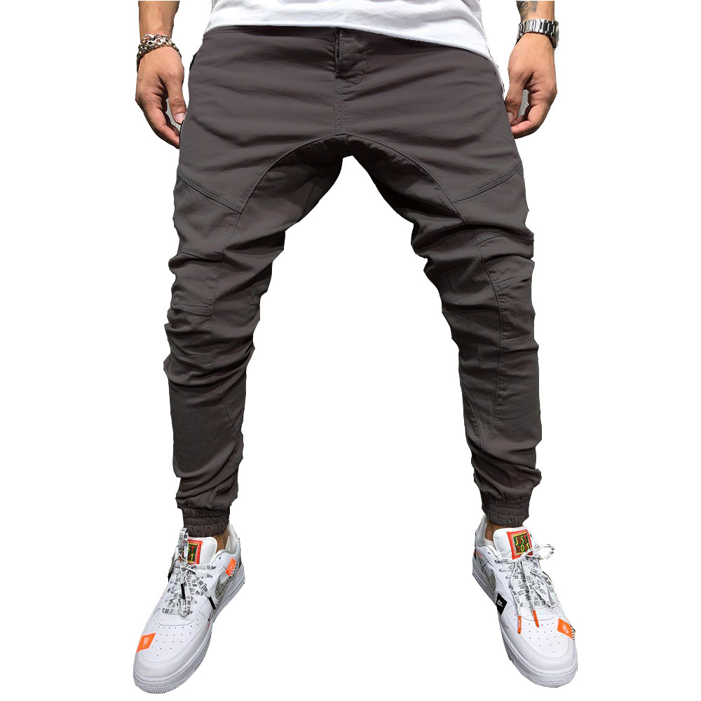 

Mens Jogger Pants Casual Cotton Mens Fitness Sports Sweatpants Trousers Jogger Pants with 5 Colors Asian Size M-3XL, Black