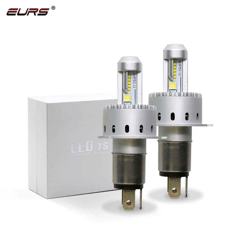 

EURS 7S Car Headlight H4 H7 LED Bulb XHP-50 Auto Headlamp 40W 8000LM H1 H11 9005 HB3 9006 HB4 6500k Fog lamp Car Styling 12-24V