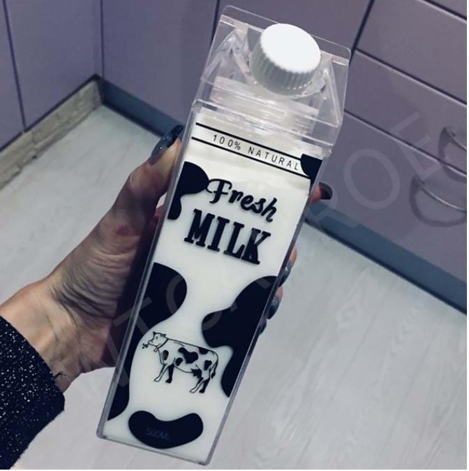 

Kitchen Leakproof Creative Transparent Milk Water Bottle Drinkware Outdoor Climbing Tour Camping Children Men Milk Water Bottles
