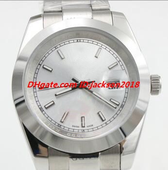 

2020 New Style Men Wristwatch White Dial Stainless Steel Bracelet Men's Sport Wrist Watches Asia 2813 Automatic Luxury Wristwatch, Silver