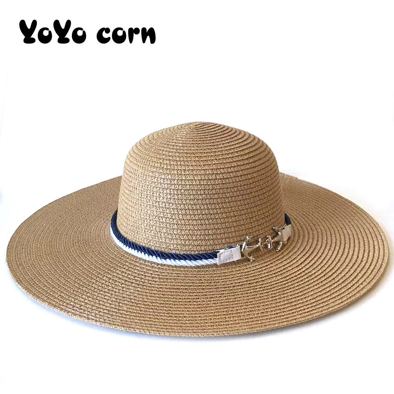2019 Hot Letter Embroidery Cap Big Brim Ladies Summer Straw Hat Youth Hats for Women Shade Sun Hats