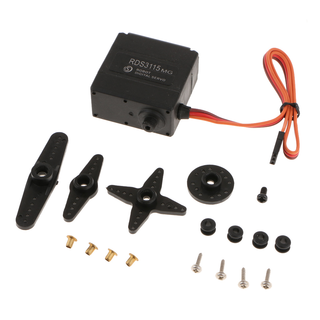 15KG alto esfuerzo de torsión Metal Engranajes Servo Motor Servo Motor 360 grados