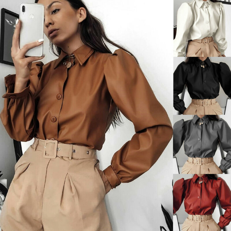 blusa com manga de couro