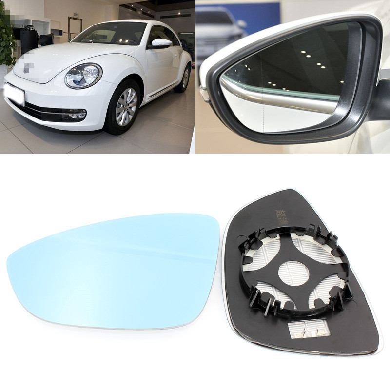 

For Volkswagen Beetle Large Vision Blue Mirror Anti Car Rearview Mirror Heating Refit Wide Angle Reflective Reversing Lens