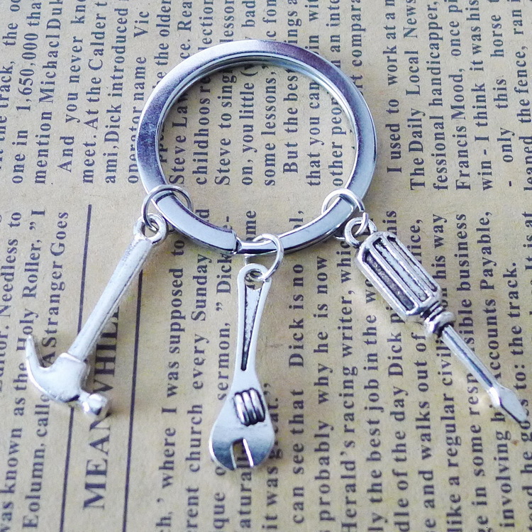 

Alloy Screw Driver Wrench Hammer Key Pendant Buckle Ancient Silver Ornaments Parts