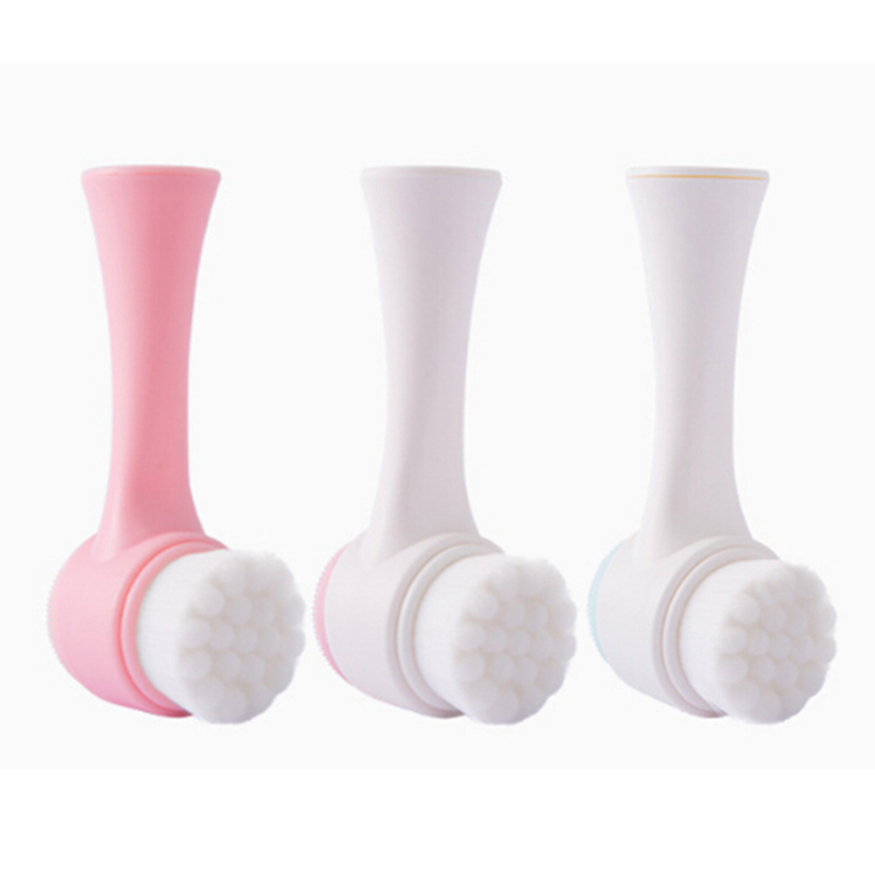 

Silicone Face Scrub Clean Facial Cleanser Brushes two side Skin Care Washing Brush Massager Pore Cleaner Wash Makeup