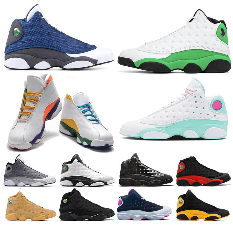 

Flint Aurora Green Playground Air Retro 13 13s men women basketball shoes GS luck green Black Cat Bred CNY Chicago sports sneakers