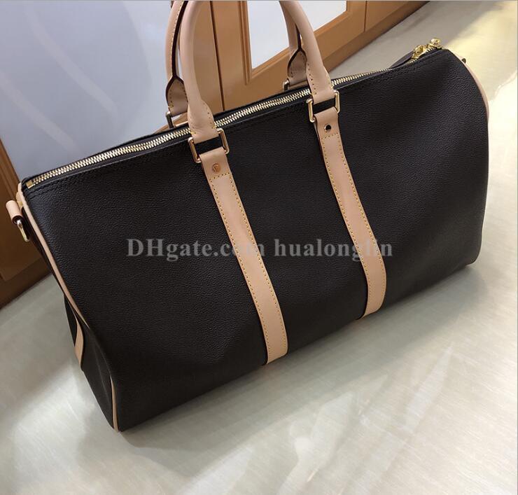 

High Quality Travelling Leather Handle And Genuine Women Brand Style Designer Handbag Bag Duffel Keepall Straps Original Men Eisgr