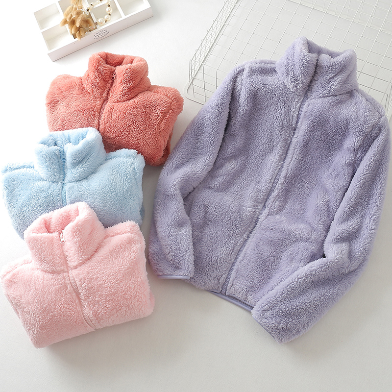 

Pink Coral Fleece Jacket Slim Stand Neck Cropped Jacket Women Warm Coat Autumn Winter Soft Short Jackets Female plus size, Beige