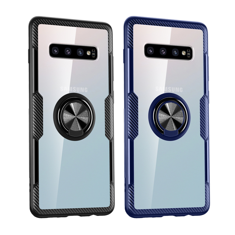 

Shockproof Clear Case For Samsung Galaxy S20 Ultra S10 Plus S9 S8 Note 10 Plus 9 8 A70 A50 A30 A20 Magnetic Car Holder Ring Phone Case