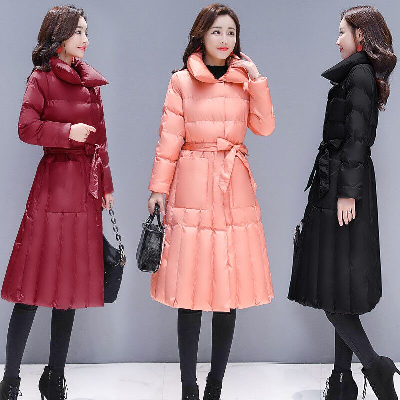 

women coat winter clothing thick jacket women down jacket warm parkas hooded european down winter clothing, Wine red parkas