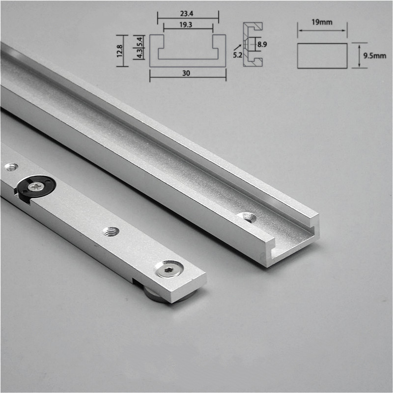 

GKTOOLS 30 Aluminium Alloy T-tracks Slot Miter Track And Miter Bar Slider for DIY Table Saw Gauge Rod Woodworking Tools