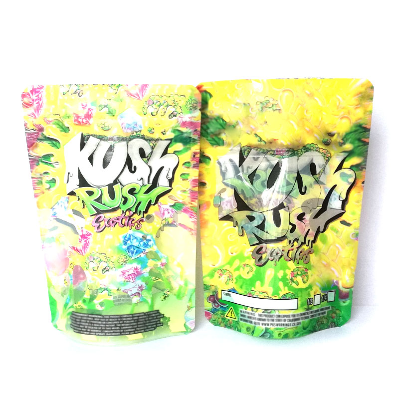 

Kush Rush exotics Bag 3.5g 7g resealable zipper seal for freshness Childproof Packing mylar bags DHL Free