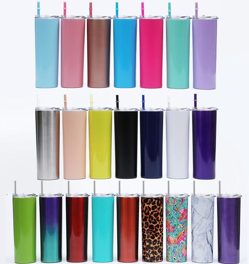 

Tumblers Water Bottle Stainless Steel Tumbler Mugs Thermos Cups Insulated Vacuum Beer Coffee Lids Straws Drinkware 20Oz Sea Shipping W7475