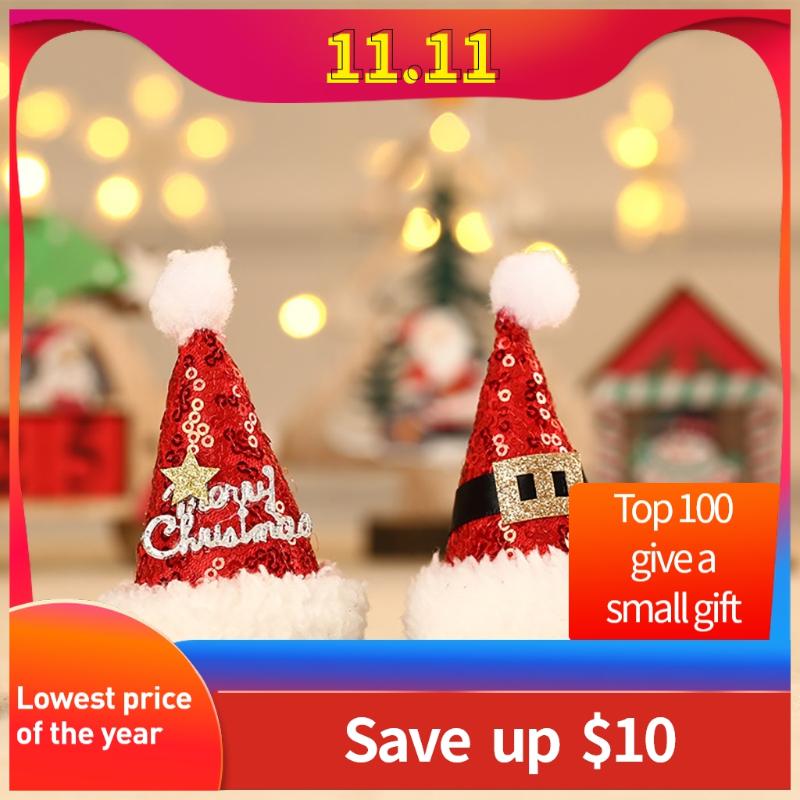 

Child Christmas Hair Clip Girls Kids Christmas Elk Tree Hat Hair Hairpin Festival Party Accessories