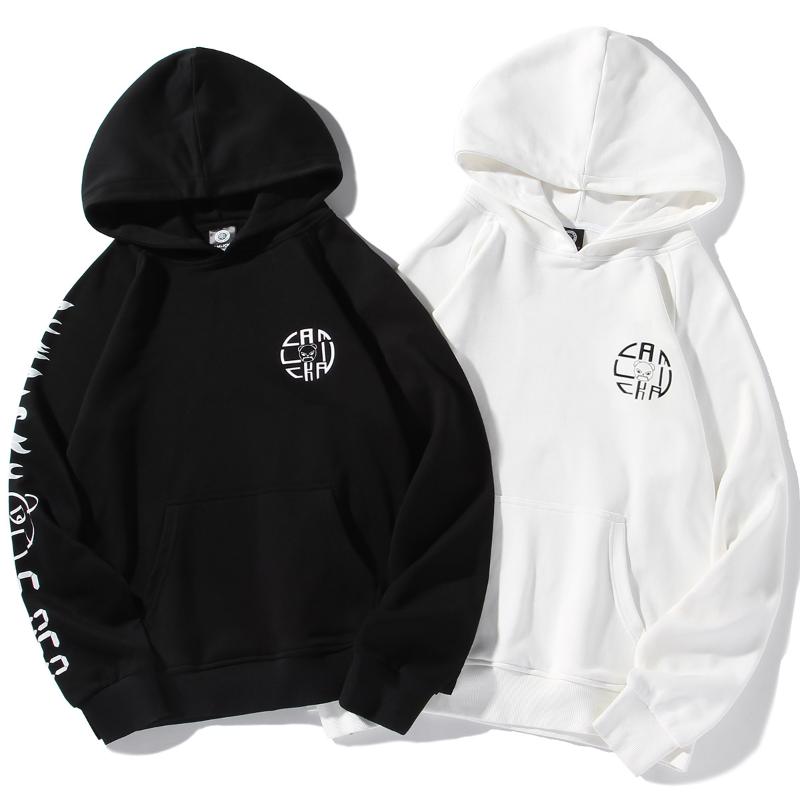 

2020 Fashion Hoodies White Sweatshirt Cartoon Panda Printed Pullover Hoodie Women Couples Sportswear Loose Jacket Hip-hop Men, Black