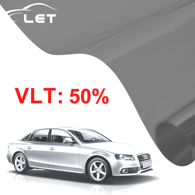 50cm x 3M Black Glass Window Tint Shade Film VLT 50% Auto Car Film UV Protect