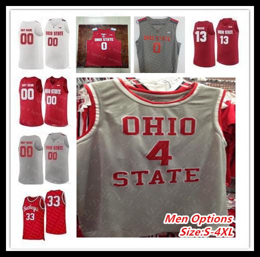 

Custom 2020 Ohio State Buckeyes College Jersey Basketball DJ Carton Kaleb Wesson Duane Washington Jr. CJ Walker Andre Wesson Russell Craft, Gray
