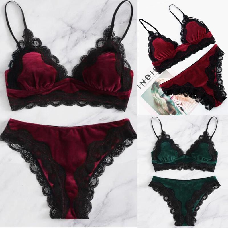 

Women Sexy Push Up Bra Underwire Full Lace Brassiere Underwear Bras Bralette Lingerie Intimates Brief Sets Bra Underwear Sets@5, Green