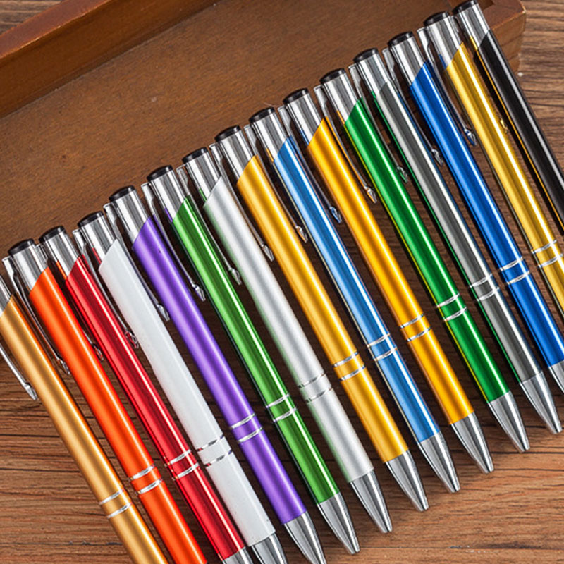 

New Creative Ballpoint Pen Bullet Type 1.0 aluminum Metal Pen Office Scholl Business Stationery Gift, Mixed